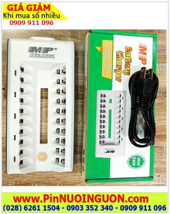 MP C-810 Smart Charger _Máy sạc 10 pin MP C-810 Smart Charger (10 khe_sạc 2,4,6,8,10 pin AA -AAA )